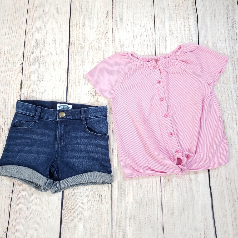 Old Navy Girls shorts/top 4t